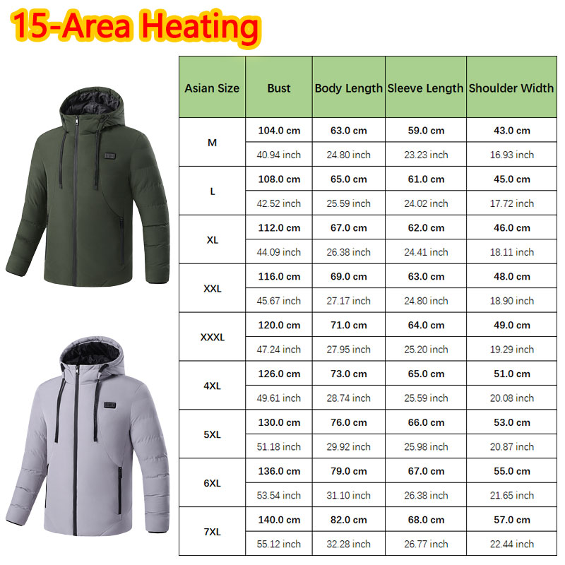 Veste d'hiver chauffante à 15  - Outdoor Sport Winter Jacket avis et prix